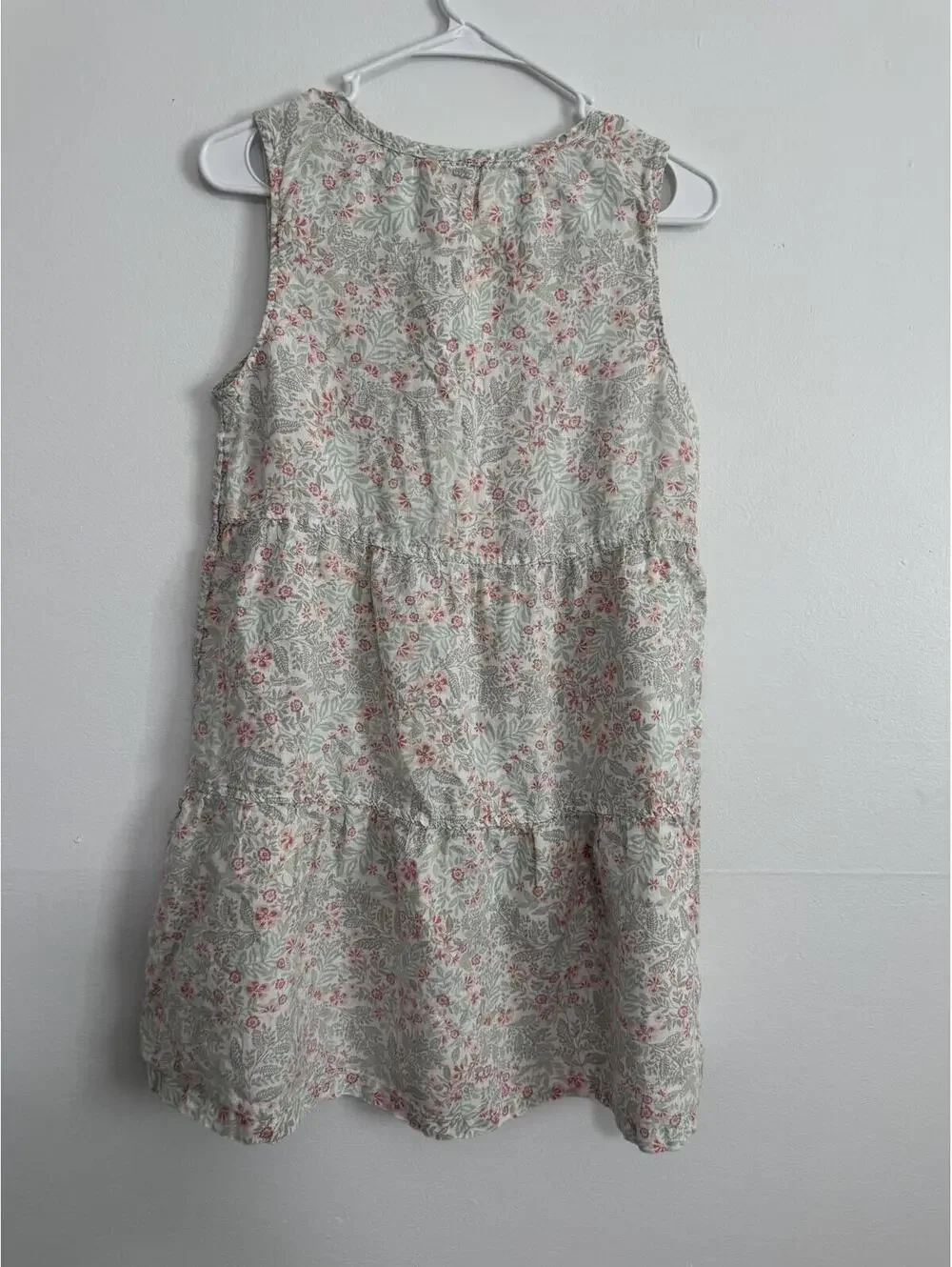Joie 100% Linen Floral Tiered Mini Dress Women’s Size S Cottagecore
